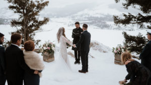 sapphire point winter wedding ceremony