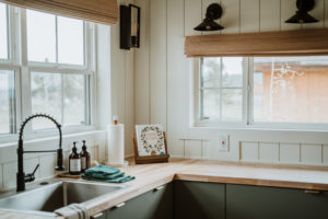 Sunset Cottage's beautifully designed kitchen.