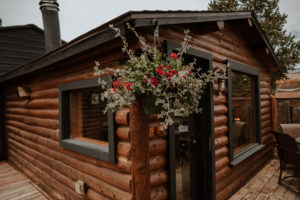 Log cabin details in Fairplay, CO.
