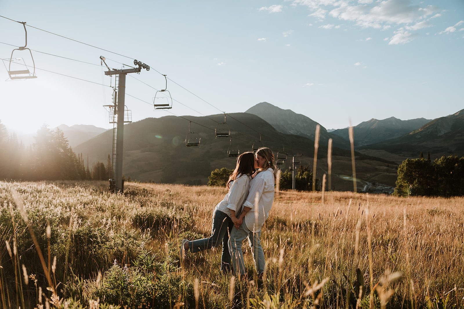 Golden Hour Crested Butte Engagement by Basecamp Visual