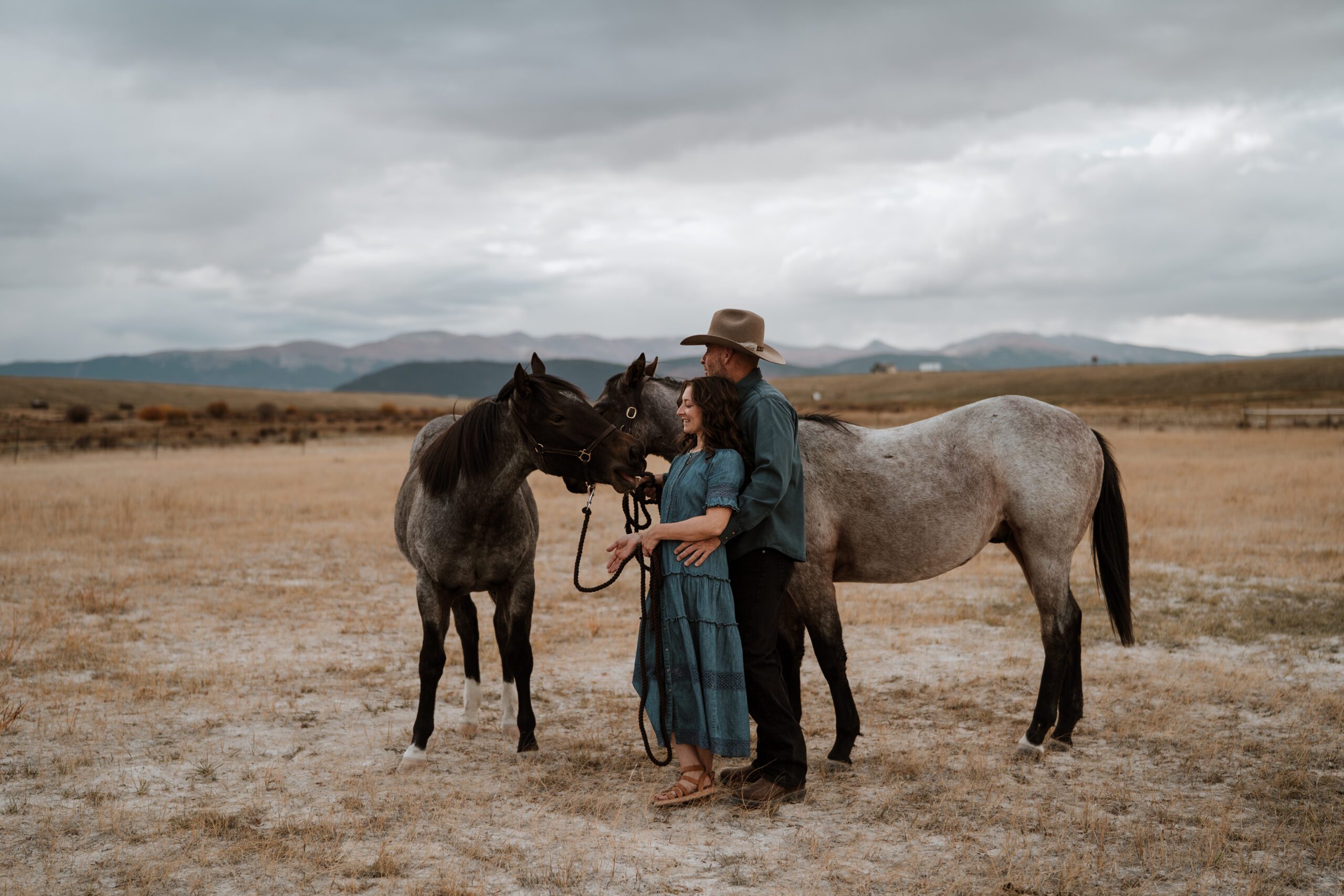 Engagement photos in South Park Colorado by Basecamp Visual.