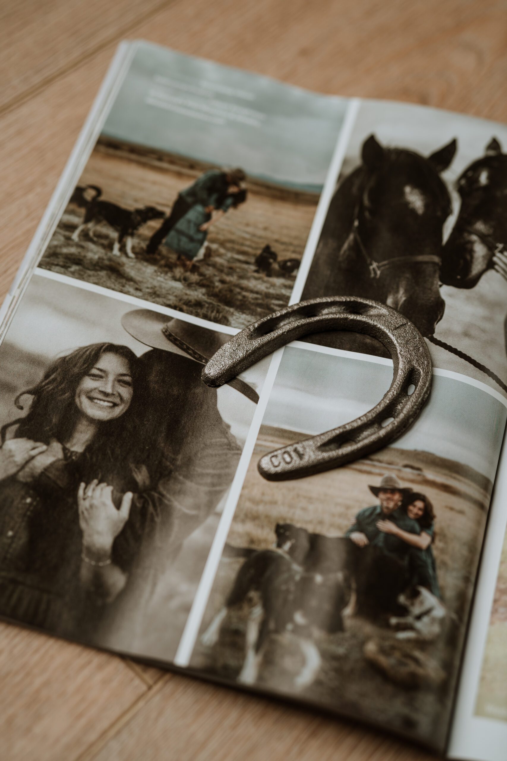 Heather & Matt's engagement session featured in Rocky Mountain Bride's 2026 Colorado Spring/Summer issue.